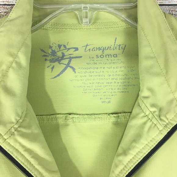 Tranquility by Soma Athletic Jacket Full Zip Green - Picture 3 of 4